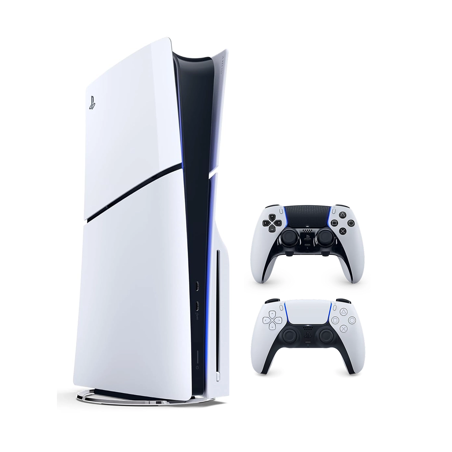 Игровая приставка Sony PlayStation 5 Slim (c дисководом) (PS5 Slim) + 2 геймпад Edge White