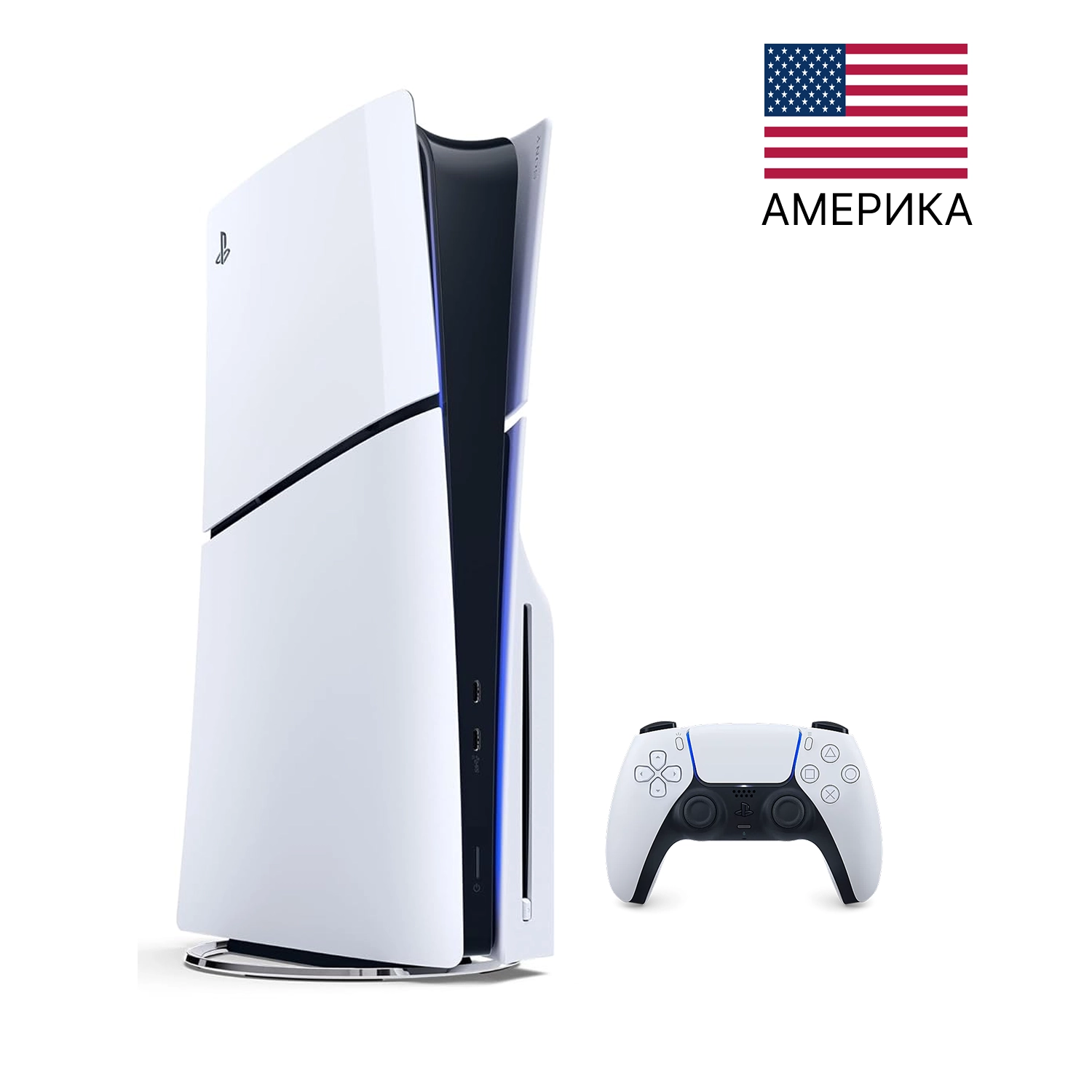 Игровая приставка Sony PlayStation 5 Slim 1TB SSD (c дисководом) (PS5 Slim, CFI-2015A/2115A, USA)