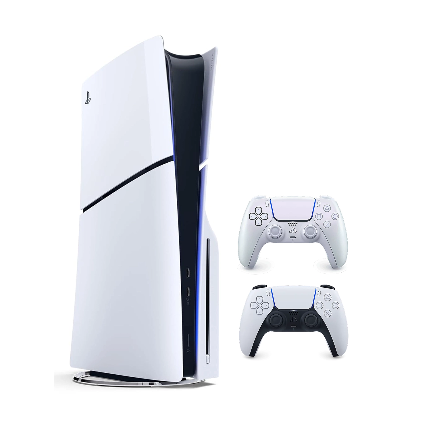 Игровая приставка Sony PlayStation 5 Slim (c дисководом) (PS5 Slim) + 2 геймпад Chroma Pearl