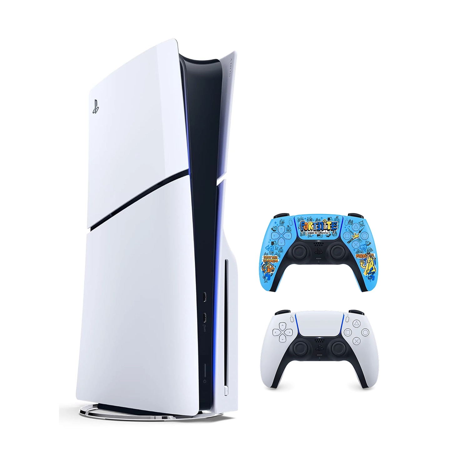 Игровая приставка Sony PlayStation 5 Slim (c дисководом) (PS5 Slim) + 2 геймпад Fortnite
