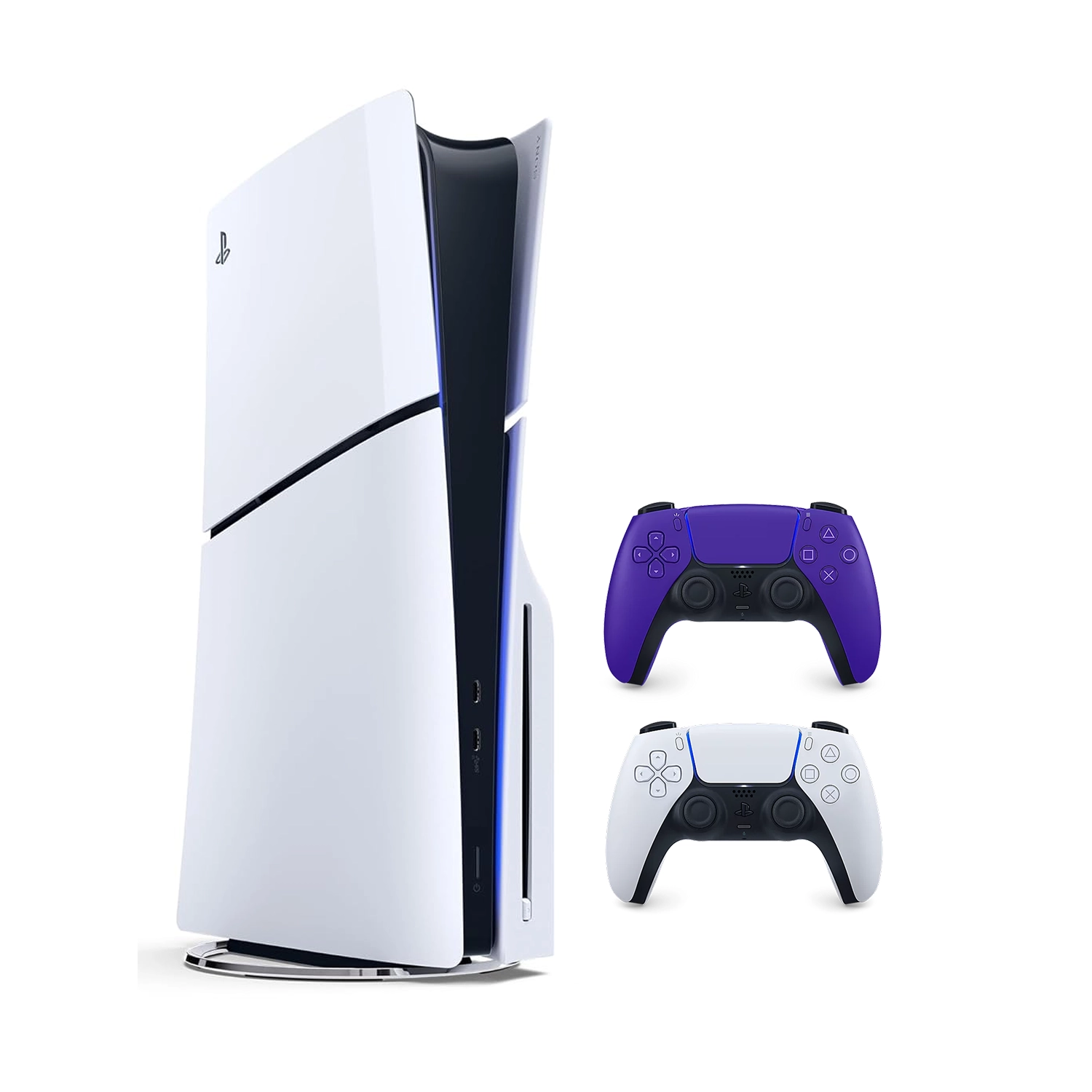 Игровая приставка Sony PlayStation 5 Slim (c дисководом) (PS5 Slim) + 2 геймпад Galactic Purple