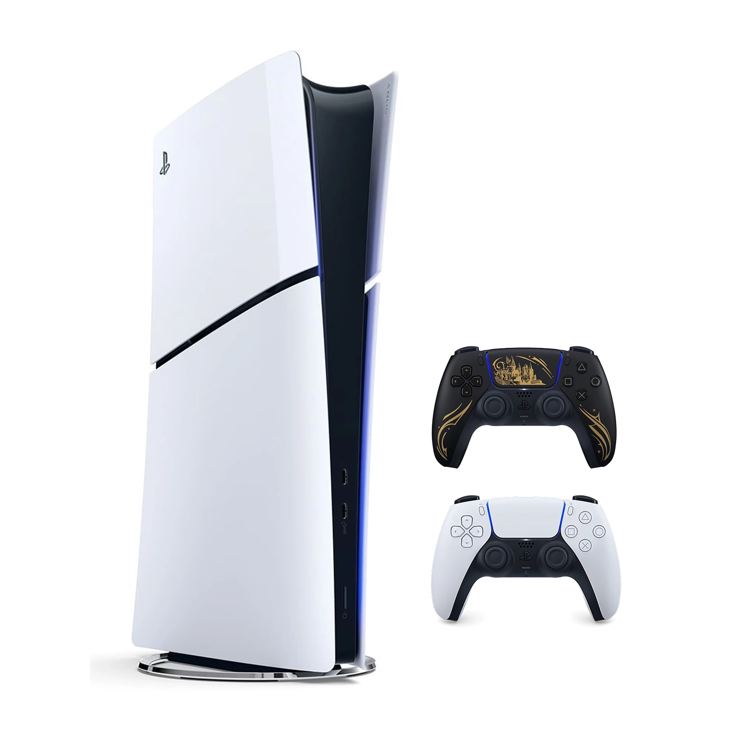 Игровая приставка Sony PlayStation 5 Slim Digital Edition (PS5 Slim) + 2 геймпад Hogwarts Legacy